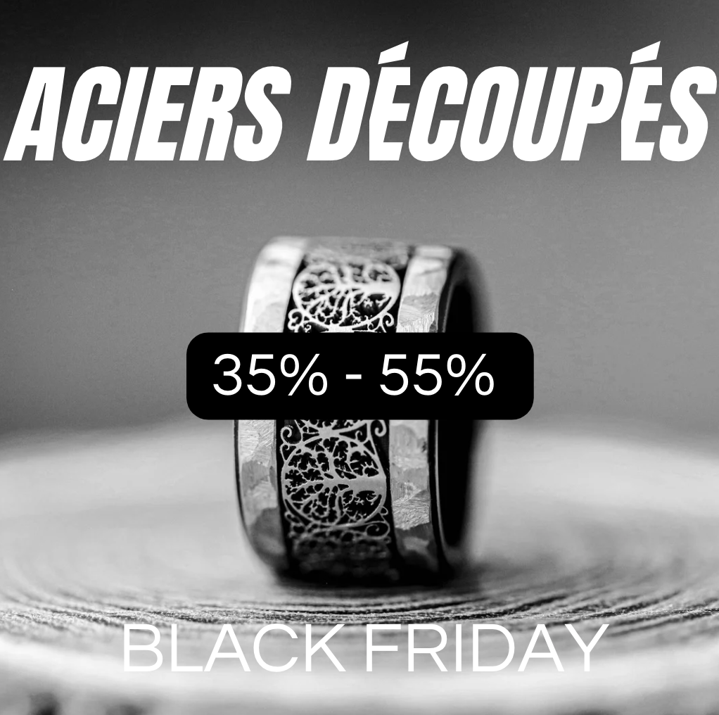 Addons aciers découpés 3D pour bagues mood interchangeable, sélection Black Friday