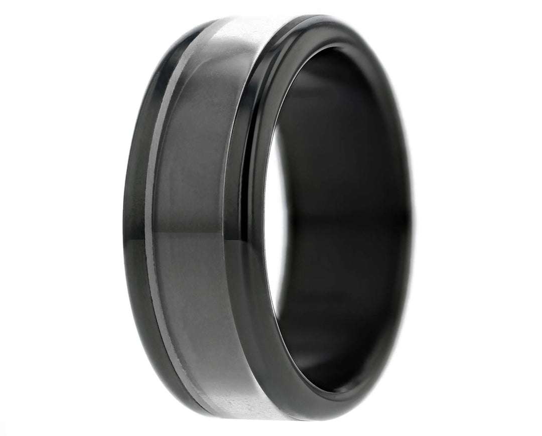 ⚫️ Extra small black rounded polished base in stainless steel (9MM)