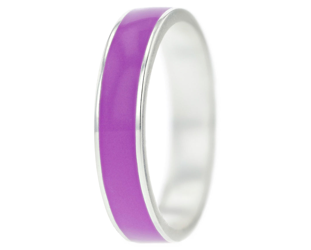 Inner ring (2/3 addon) "Serene" in 925 silver with purple enamel coating