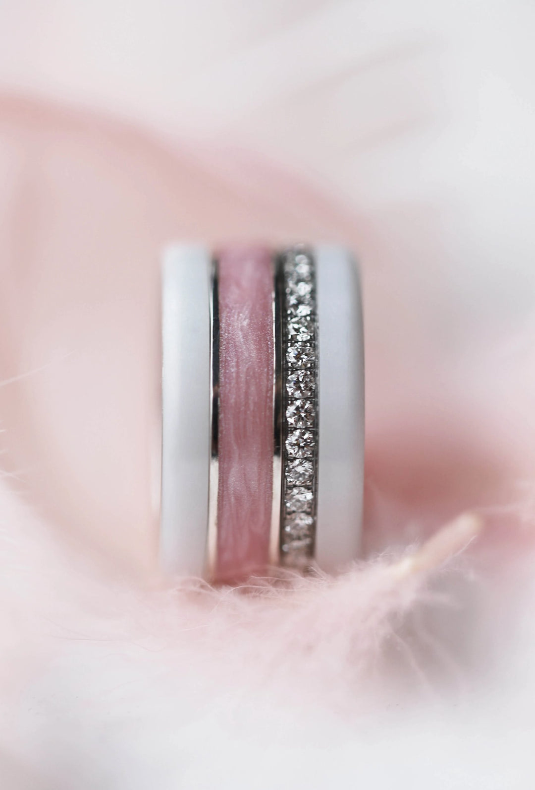 🦄  Anneau (addon ou deux tiers) en argent avec émail 16. FÉERIE DE NOËL pour bague mood interchangeable 🦄