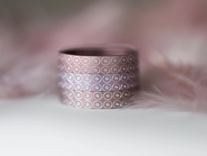 Anneau (addon deux tiers) en aluminium, Kate de la collection Octobre rose 2024 pour bague mood interchangeable