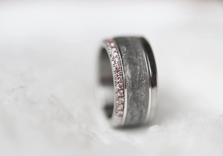 ❄️ Anneau (addon ou deux tiers) en argent avec émail 20. ESPRIT DES GLACES pour bague mood interchangeable ❄️