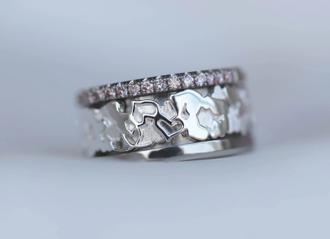 3D Hearts abstract silver inner ring (addon) from Mood Lovers