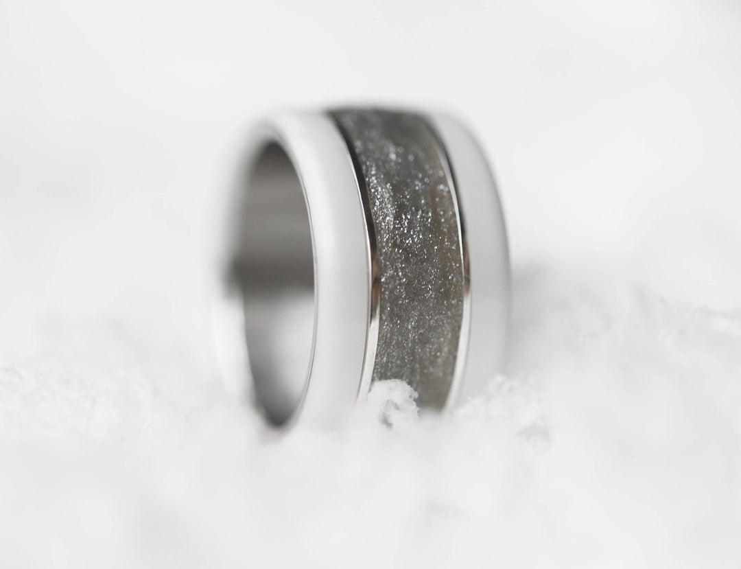 ❄️ Anneau (addon ou deux tiers) en argent avec émail 20. ESPRIT DES GLACES pour bague mood interchangeable ❄️