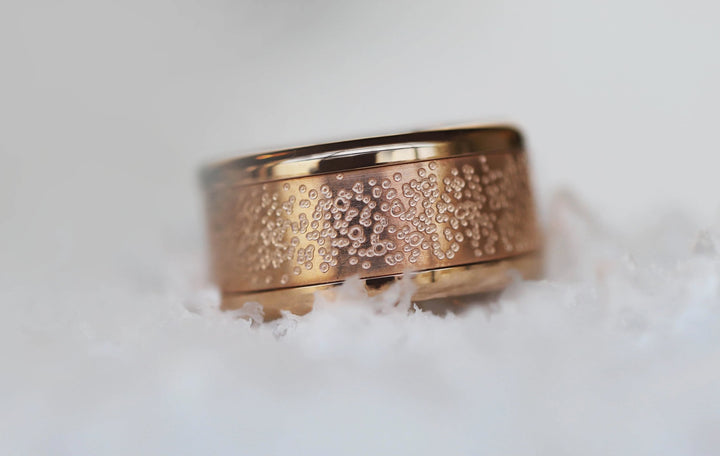 Anneau (addon ou addon deux tiers ) pour bague mood en acier rose gold, Étoile, collection Noël 2024