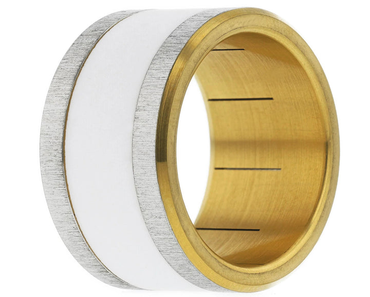 Large geknitterte Fassung, yellow gold auf der Kante (13mm)