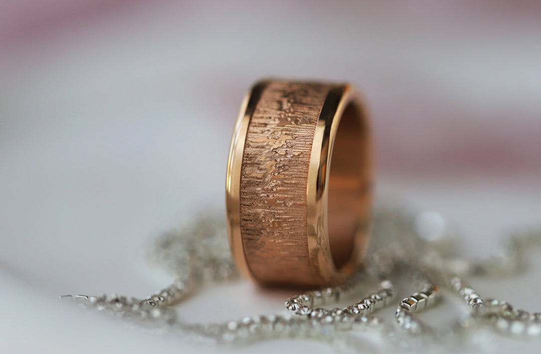 ✨Anneau (addon ou deux tiers) en acier rose gold 23. NOËL CÉLESTE pour bague mood interchangeable✨