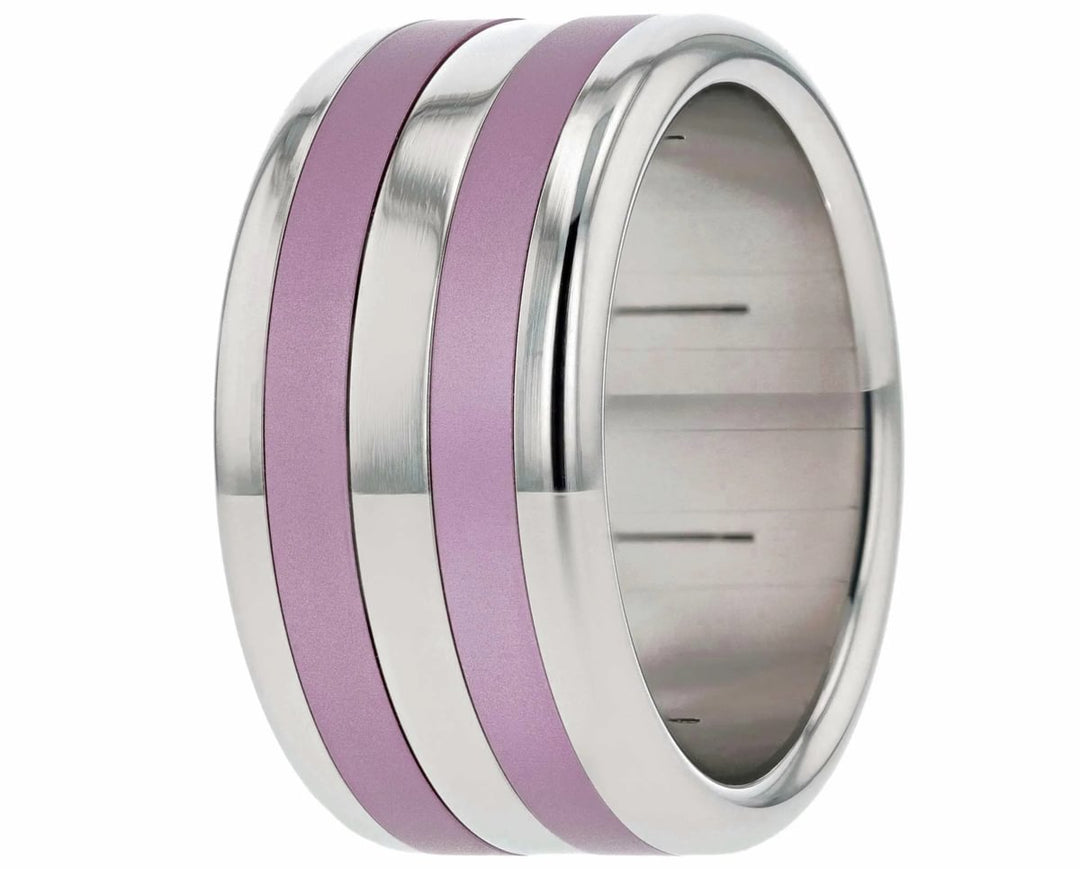 Anneau (addon medium) en aluminium belipastel pour bague mood interchangeable