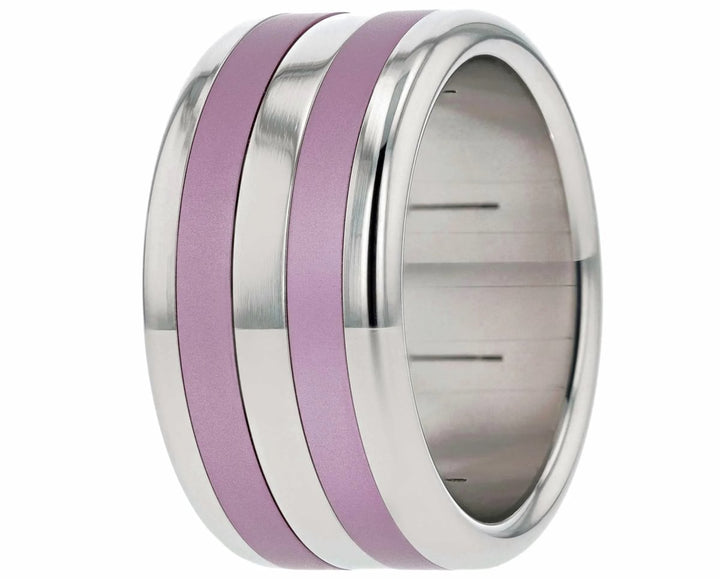 Anneau (addon medium) en aluminium belipastel pour bague mood interchangeable