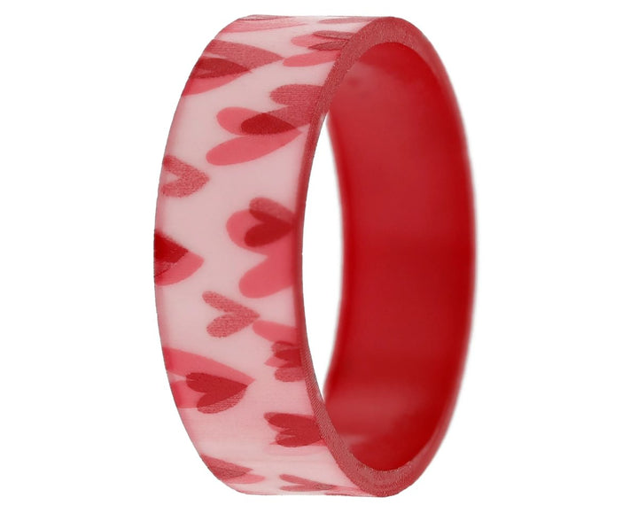 Anneau (addon) en polymère rose, Noa  de la collection Octobre rose 2024 pour bague mood interchangeable