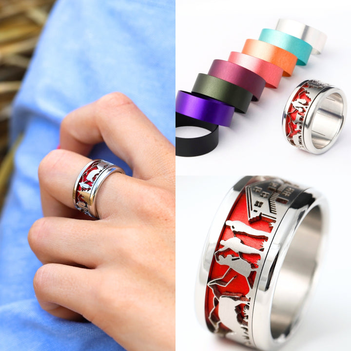 Ringset Poya with 7 colors of choice - Interchangeable mood ring