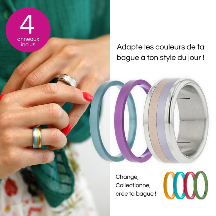 mood Ring-Set Quatro 4 Farben