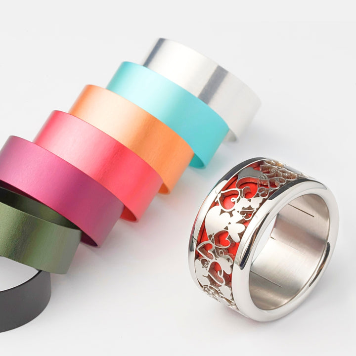 Ring-Set | Herzen der mood Lovers - auswechselbarer mood Ring