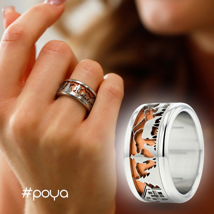 Ringset Poya with 7 colors of choice - Interchangeable mood ring