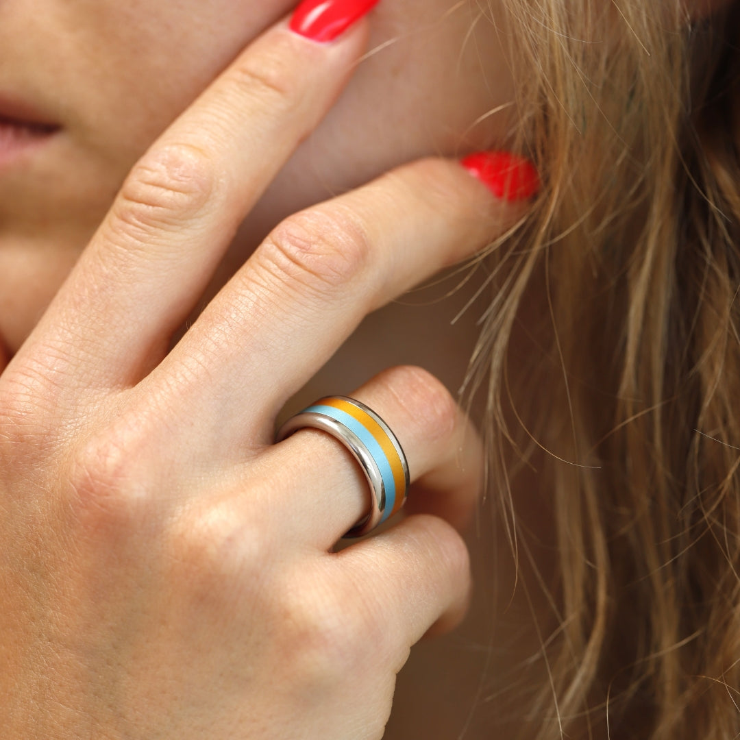 mood ring set quatro 4 colours