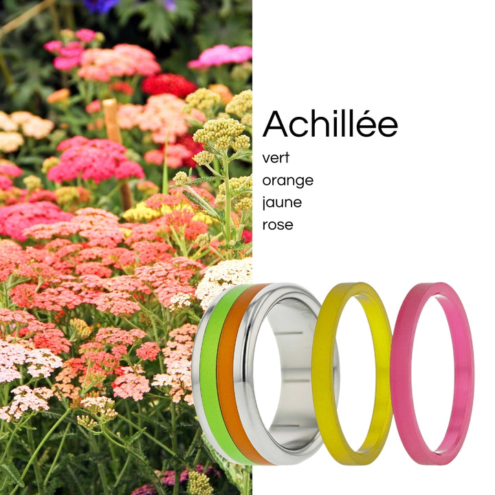 Ring set | Spring flowers - mood ring iwth 4 nterchangeable rings