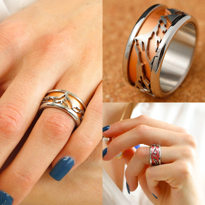 Ring set | Moutains 3D – Interchangeable mood ring