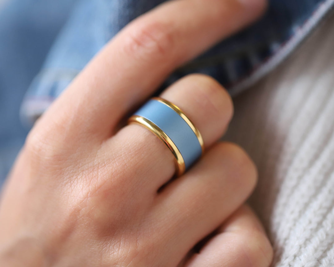 Interchangeable multicolour mood ring