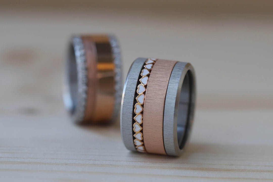 Set rosegold steel