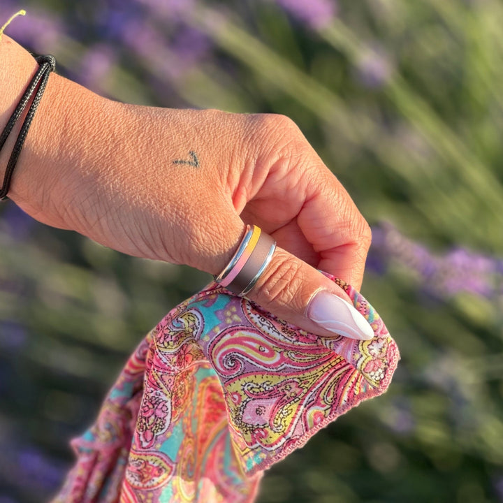 bague mood interchangeable pour femme avec couleurs d'été