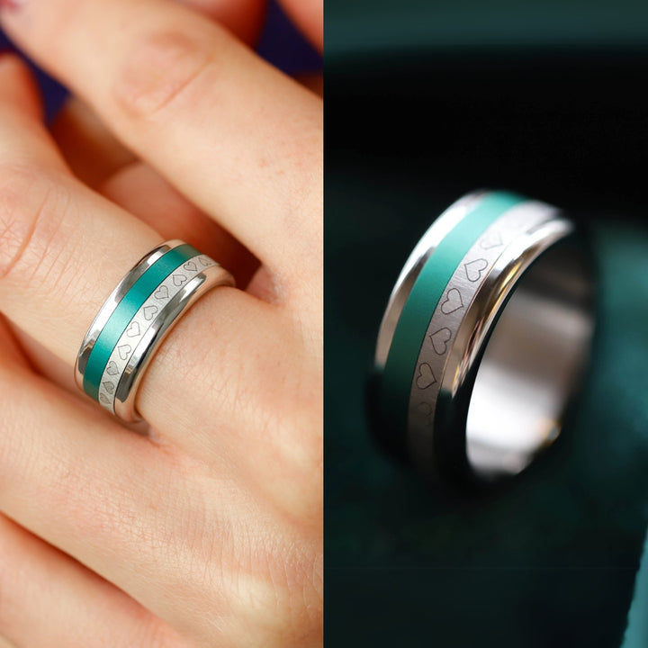 mood Ring Lovely Herzen mit auswechselbarer Farbe