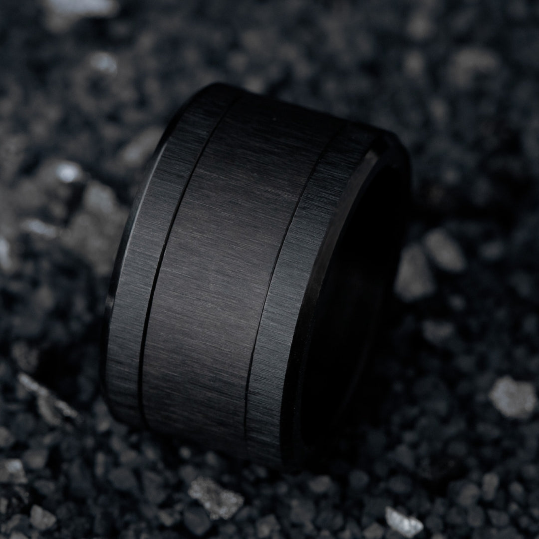 mood ring "Black Pearl" in steel