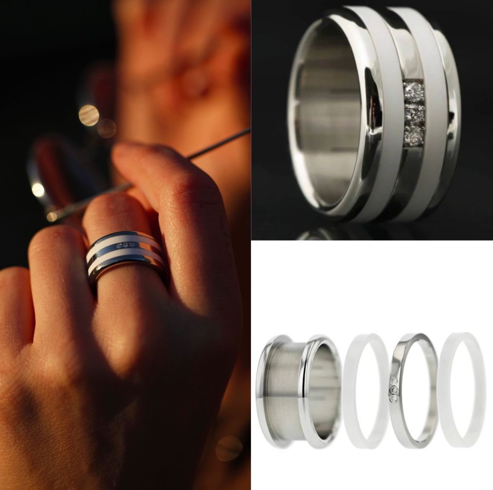 Ring-Set | Mont Blanc - auswechselbarer mood Ring