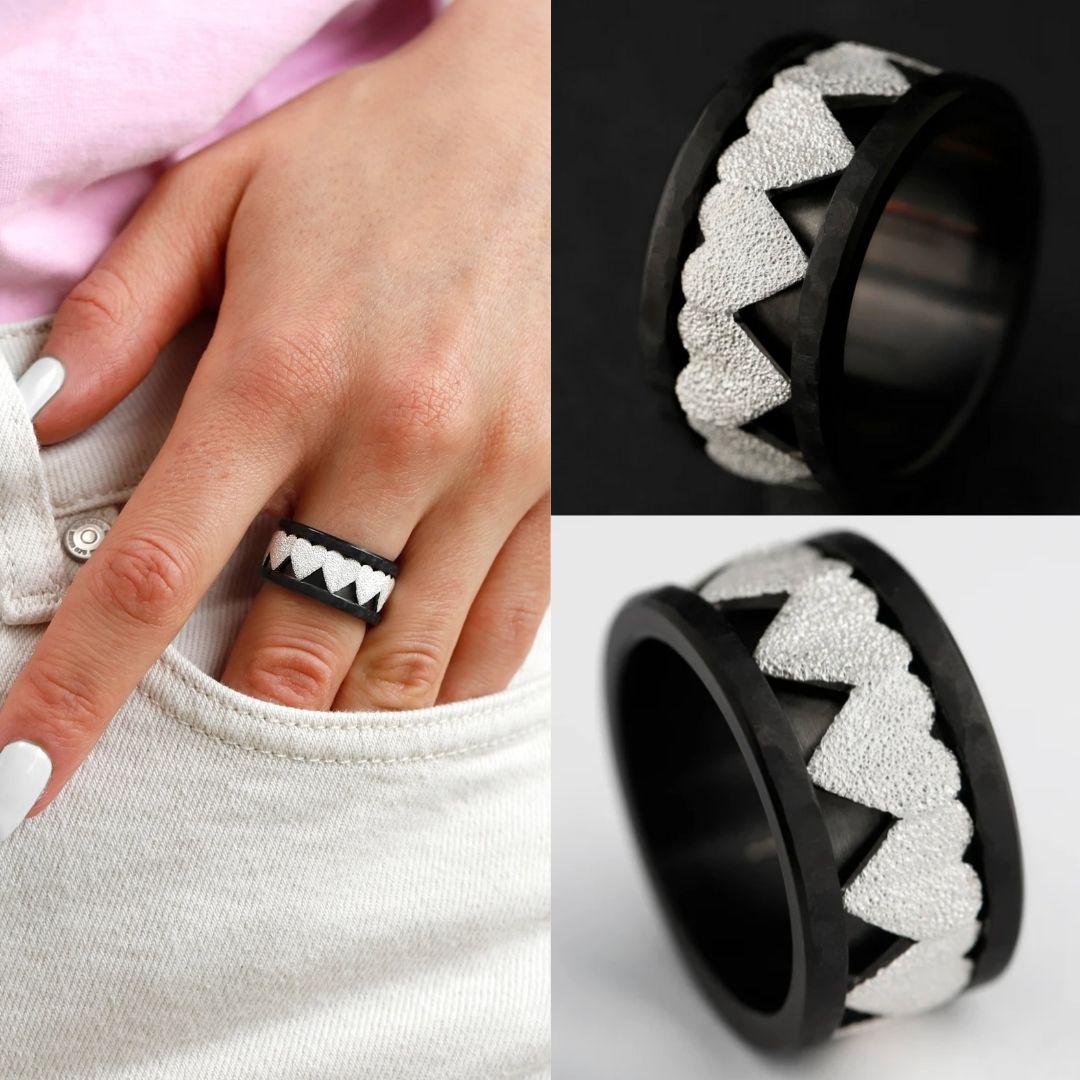 ⚫️ Ring-Set White & Black Love