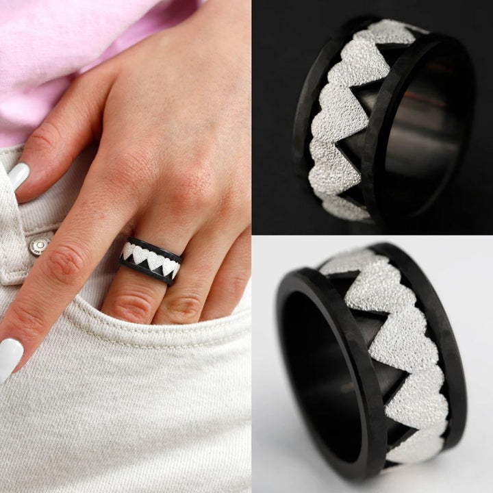 ⚫️ RING SET Love, White & Black