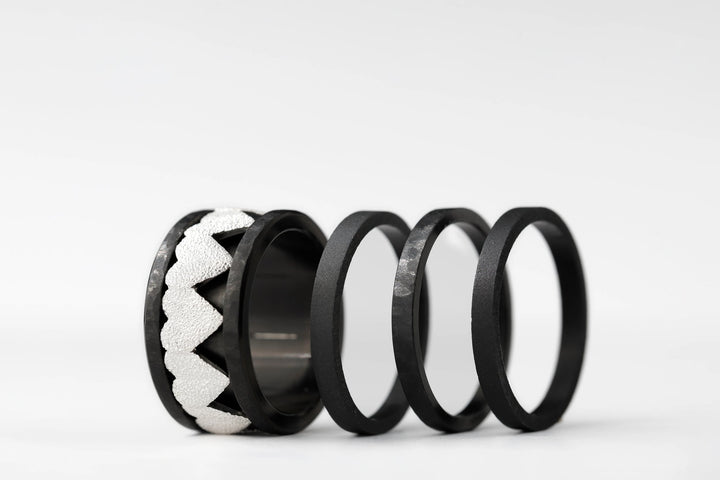 ⚫️ RING SET Love, White & Black