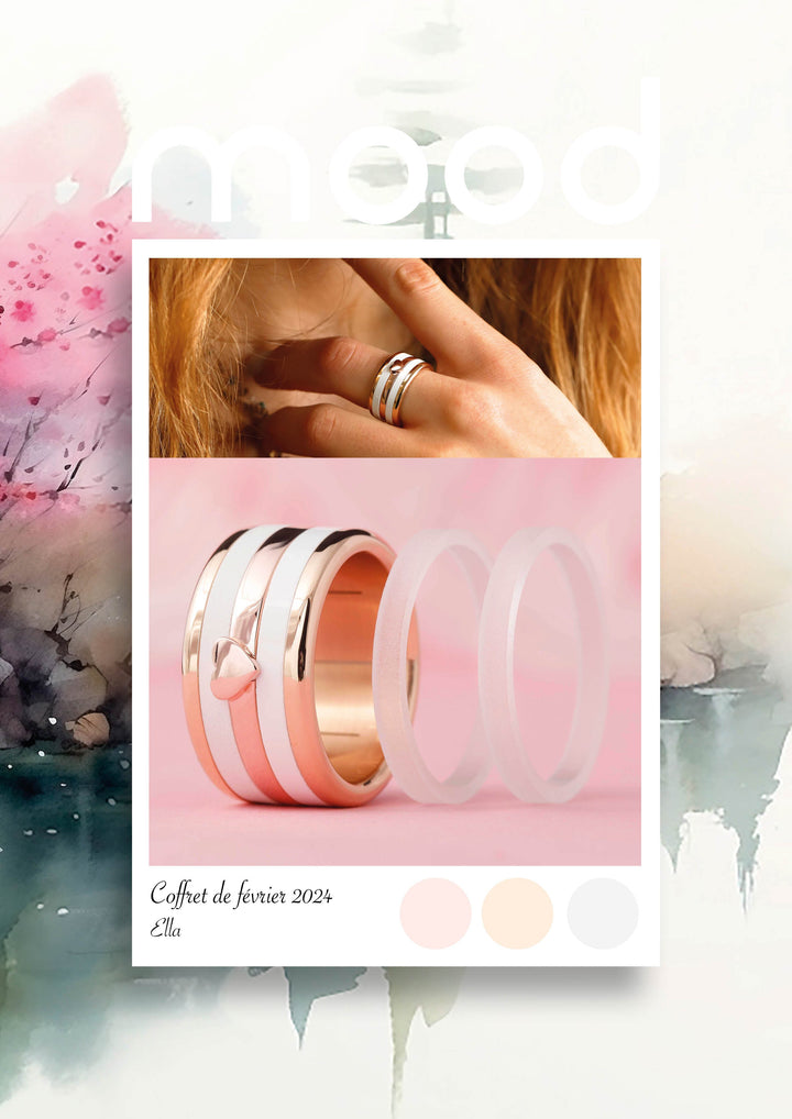 COFFRET | Bague or rose "minicoeur" en argent 925