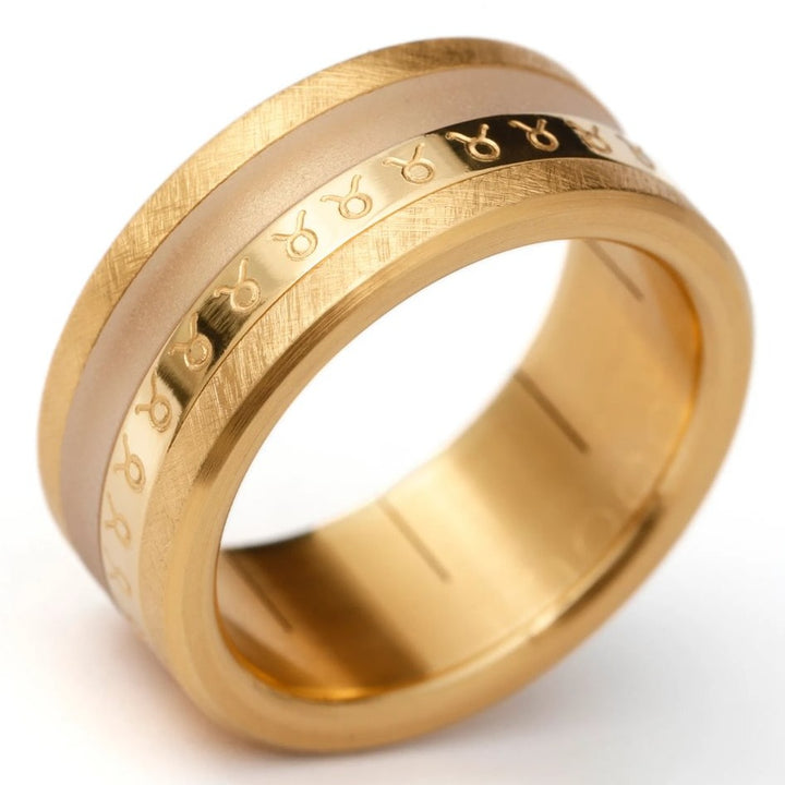 Ring-Set | Sternzeichen personalisiert | Yellow Gold