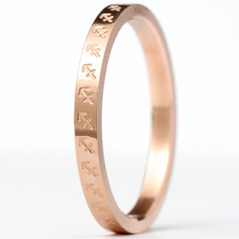 Ring-Set | Sternzeichen personalisiert | Pink Gold