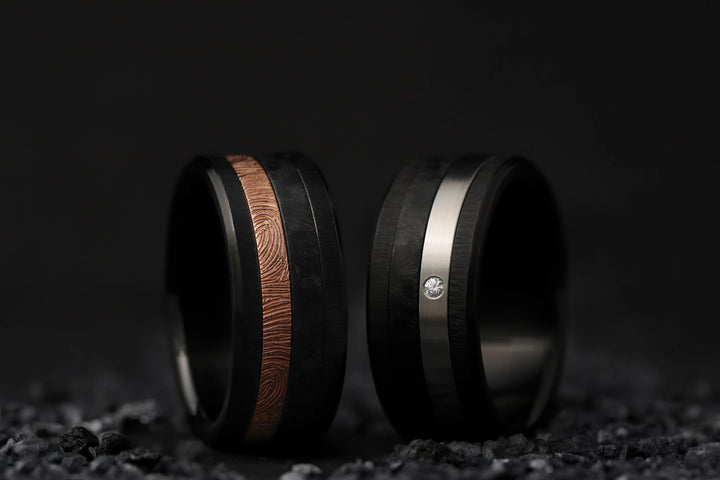 🖤🤍 Duo von Ringen – Paarringe, Verlobungsringe, Hochzeitsringe, Eheringe