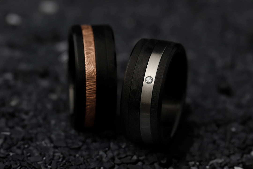 🖤🤍 Duo von Ringen – Paarringe, Verlobungsringe, Hochzeitsringe, Eheringe