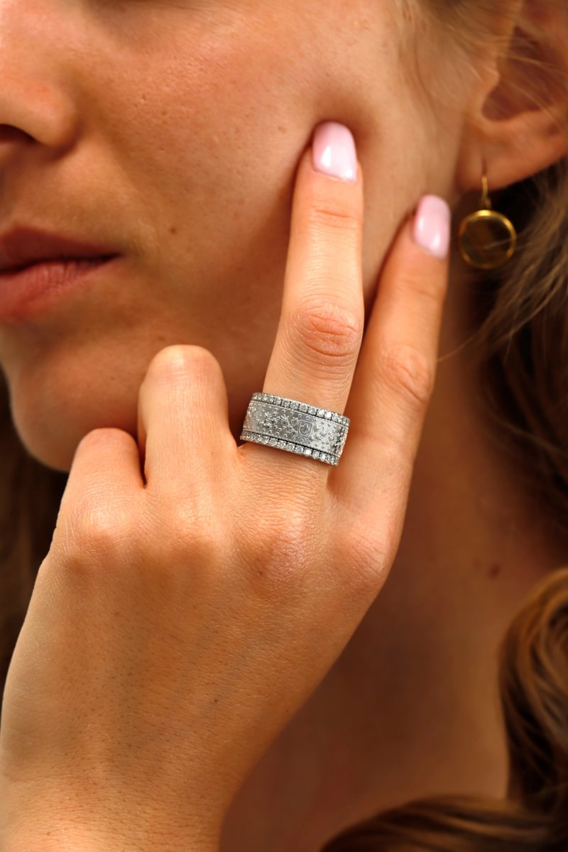 Bague mood interchangeable en argent Helvetia