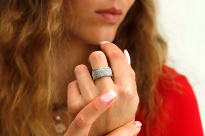 Interchangeable mood ring in silver Helvetia