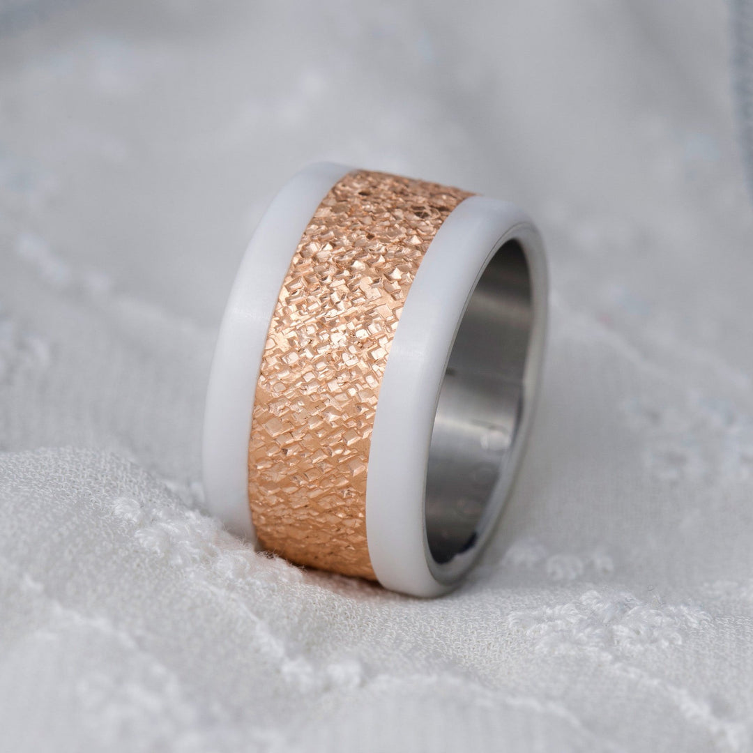 Addon Rock aus rotgold Edelstahl für mood Ring