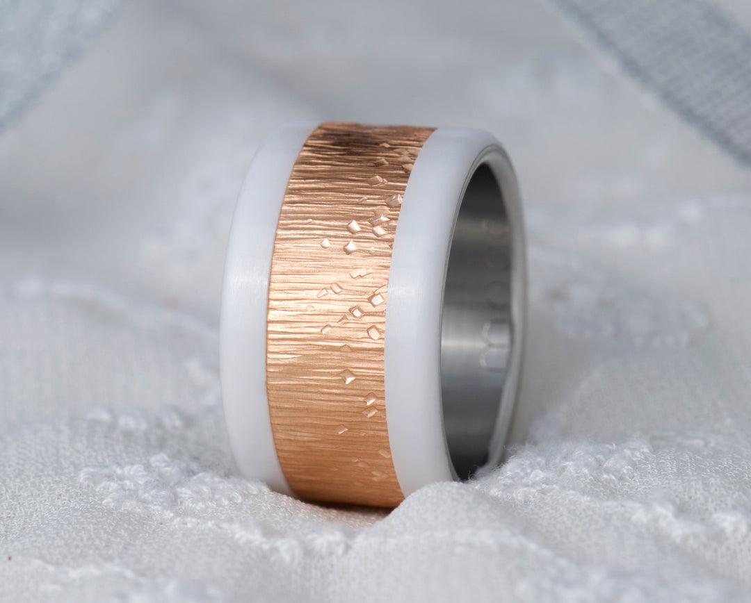 Addon Oak Gold, en acier finition "rose gold" pour bague mood