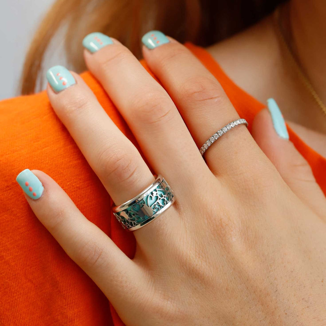 Ring-Set | Herzen der mood Lovers - auswechselbarer mood Ring