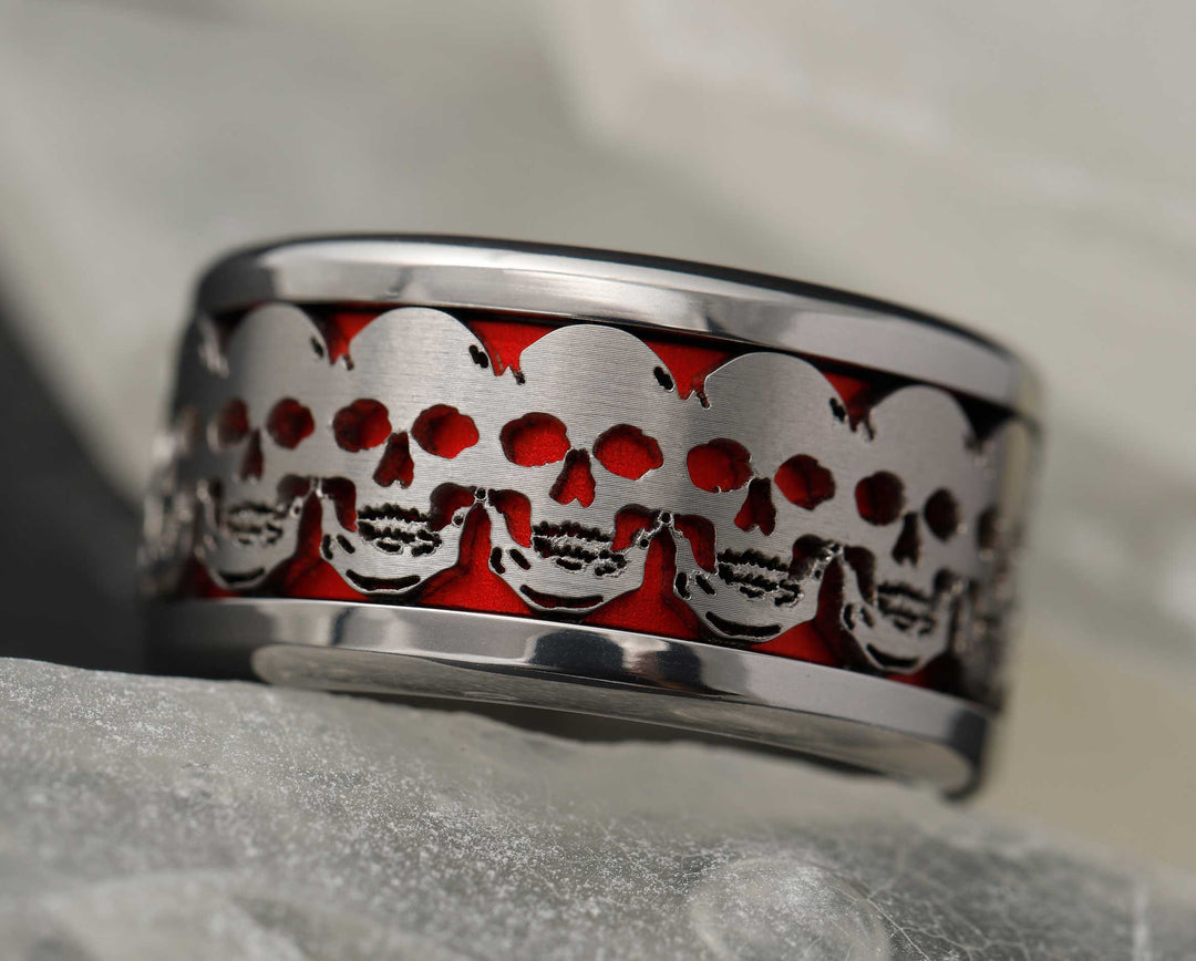 Ringset | Skull - Auswechselbarer mood Ring