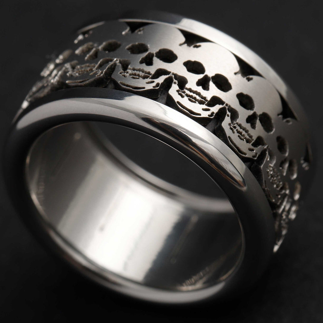 Ringset | Skull - Auswechselbarer mood Ring