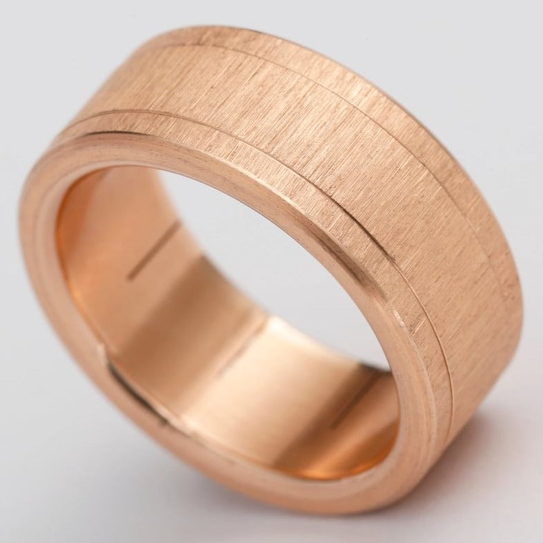 Ring-Set | Persönliche Buchstabe besetzt | Pink Gold