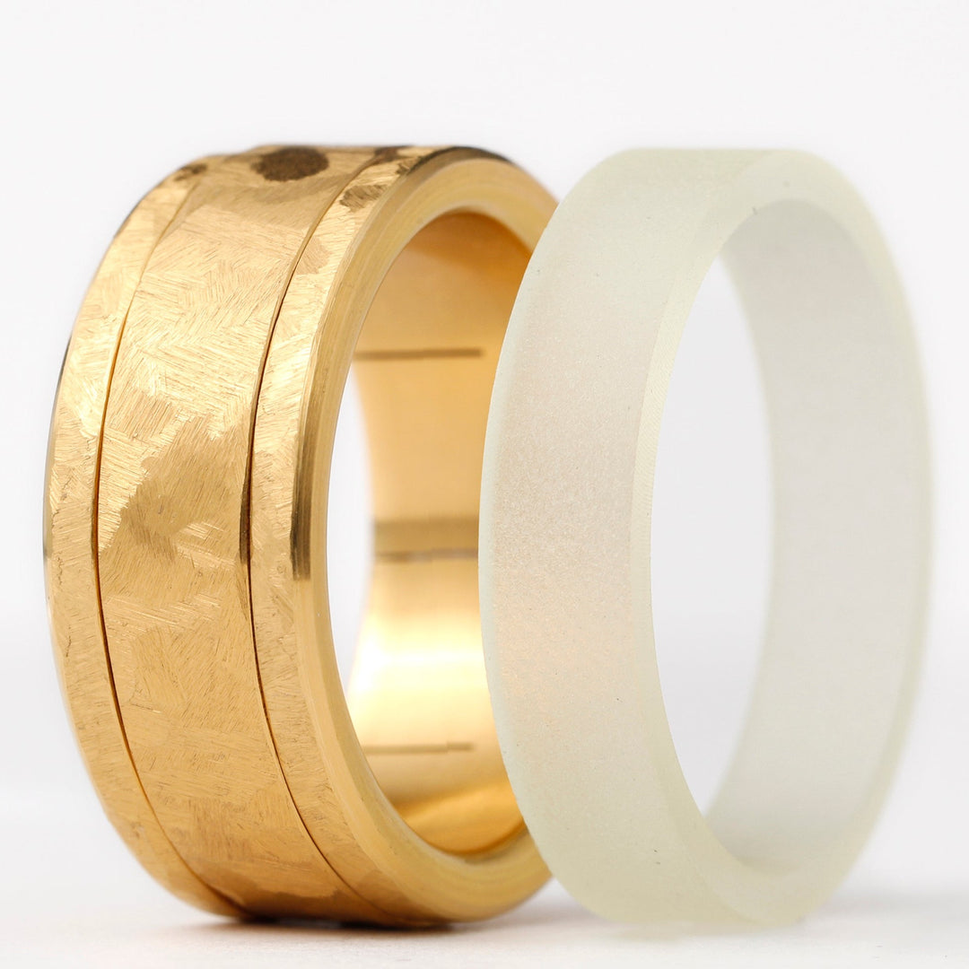 Ring-Set Pailletten Yellow Gold