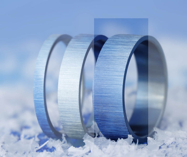 ❄️ ADDON (anneau) Bleu Boréal en titane pour bague mood interchangeable ❄️