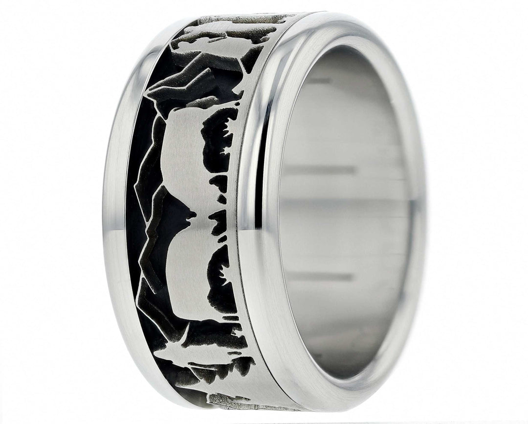 bague mood en acier inoxydable interchangeable couleur noir poya suisse