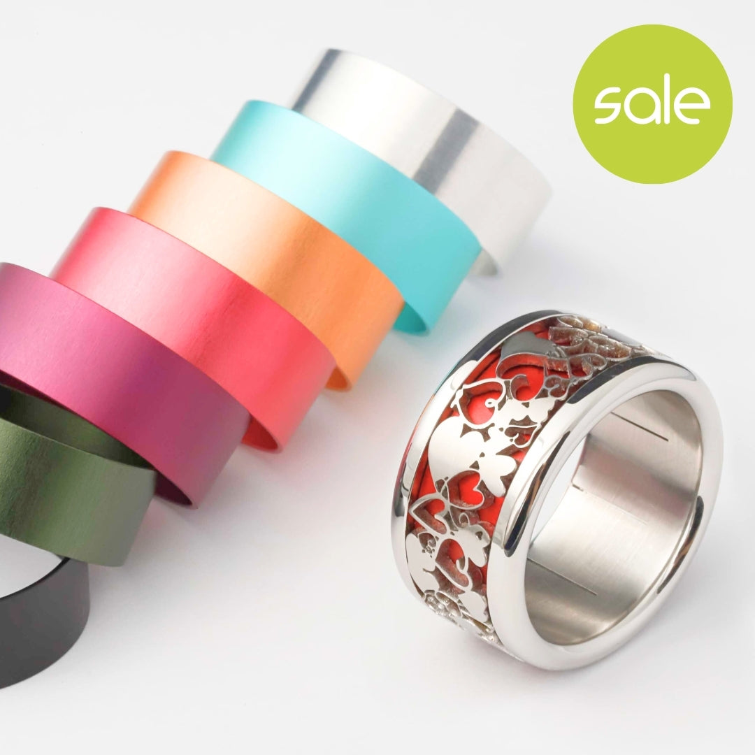 Ring-Set | Herzen der mood Lovers - auswechselbarer mood Ring