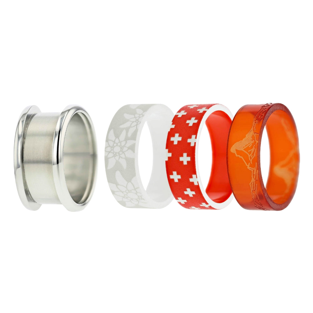 Ring set | Passion - mood jewels with 3 interchangeable ring