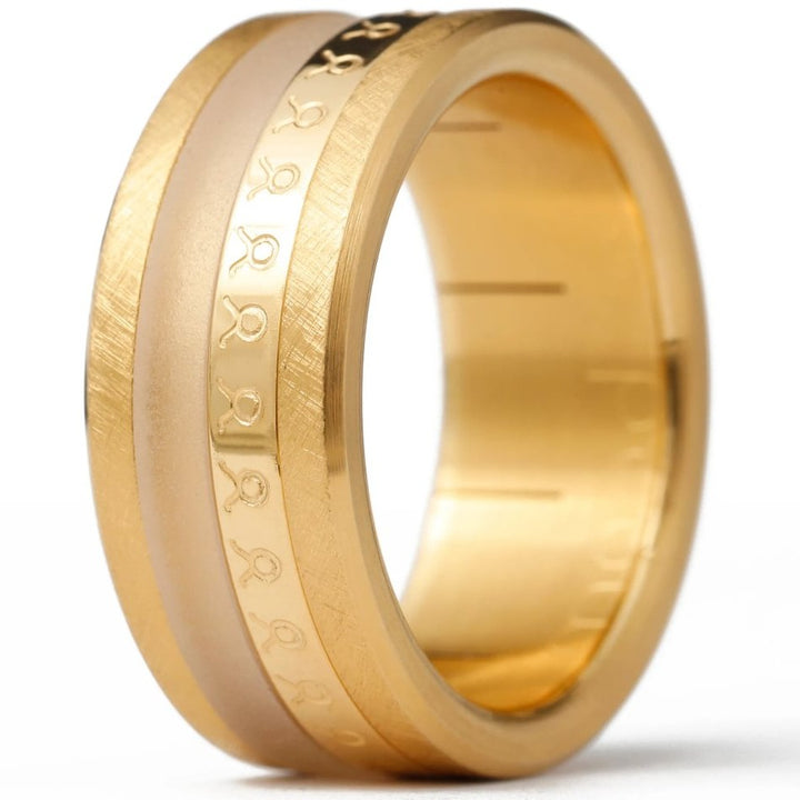 Ring-Set | Sternzeichen personalisiert | Yellow Gold