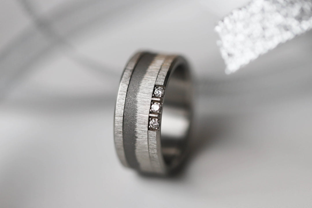 Addon deux tiers Cristal de Givre, en acier, pour bague mood interchangeable